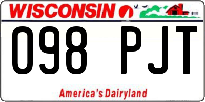 WI license plate 098PJT