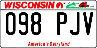 WI license plate 098PJV