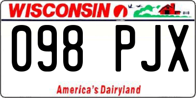 WI license plate 098PJX