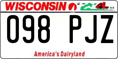 WI license plate 098PJZ