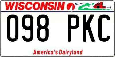 WI license plate 098PKC