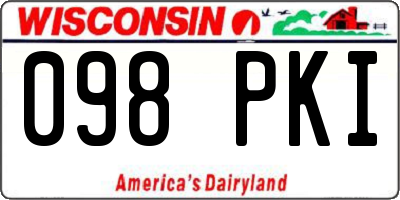 WI license plate 098PKI
