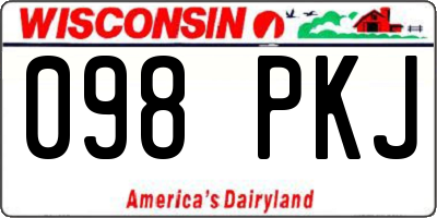 WI license plate 098PKJ