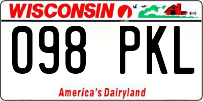 WI license plate 098PKL