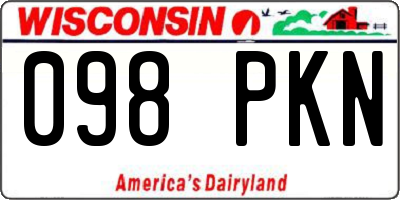 WI license plate 098PKN