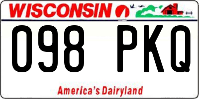 WI license plate 098PKQ