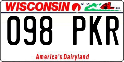 WI license plate 098PKR