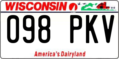 WI license plate 098PKV