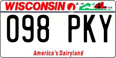 WI license plate 098PKY