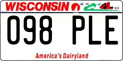 WI license plate 098PLE