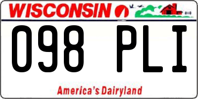 WI license plate 098PLI