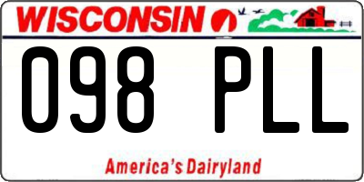 WI license plate 098PLL