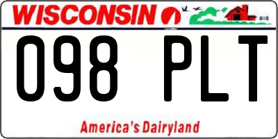 WI license plate 098PLT