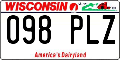 WI license plate 098PLZ