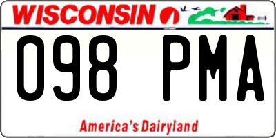 WI license plate 098PMA