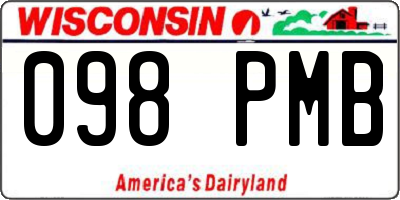 WI license plate 098PMB