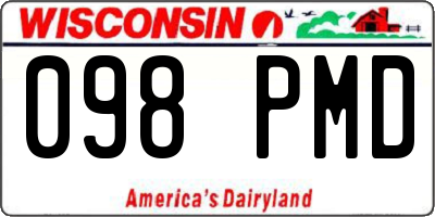 WI license plate 098PMD