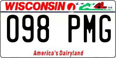 WI license plate 098PMG