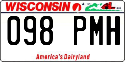 WI license plate 098PMH