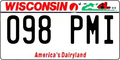 WI license plate 098PMI