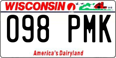 WI license plate 098PMK