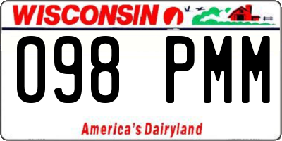 WI license plate 098PMM