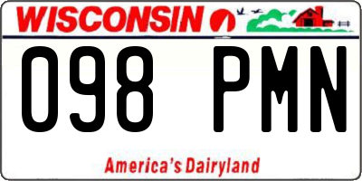 WI license plate 098PMN