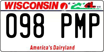 WI license plate 098PMP