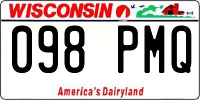 WI license plate 098PMQ