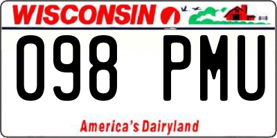 WI license plate 098PMU