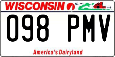 WI license plate 098PMV
