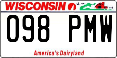 WI license plate 098PMW