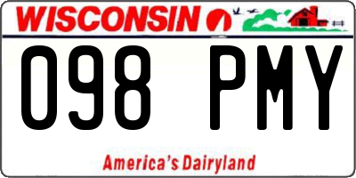 WI license plate 098PMY