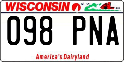 WI license plate 098PNA