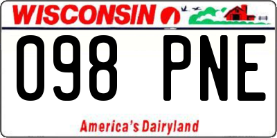 WI license plate 098PNE