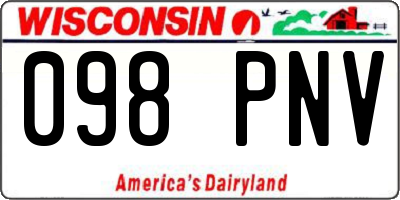 WI license plate 098PNV