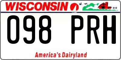 WI license plate 098PRH