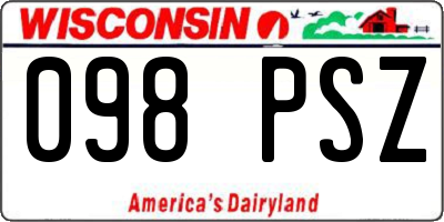 WI license plate 098PSZ
