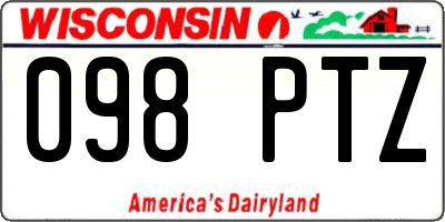 WI license plate 098PTZ
