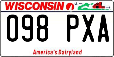 WI license plate 098PXA