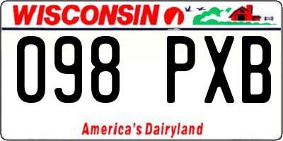 WI license plate 098PXB