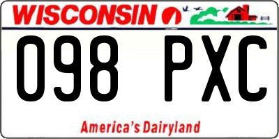 WI license plate 098PXC