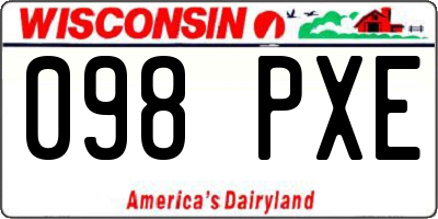 WI license plate 098PXE