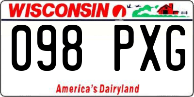 WI license plate 098PXG