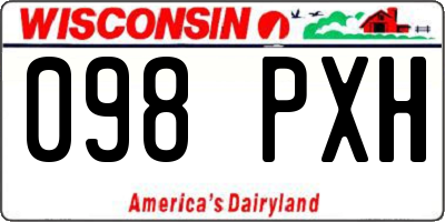 WI license plate 098PXH