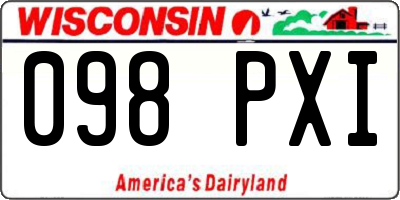 WI license plate 098PXI