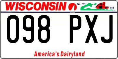 WI license plate 098PXJ