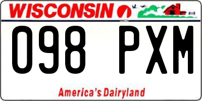 WI license plate 098PXM