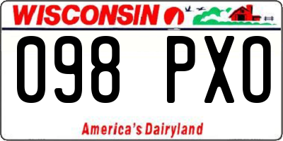 WI license plate 098PXO