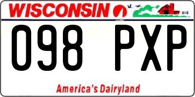WI license plate 098PXP